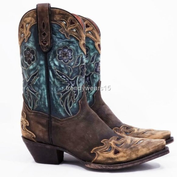 Dan Post Shoes - DAN POST DP3544 VINTAGE BLUEBIRD WESTERN BOOTS